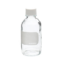 Bottle, Safety Coated, 125 mL, 58 x 122 mm, with 33-430 White PP Cap & PTFE-Faced Foam PE Liner