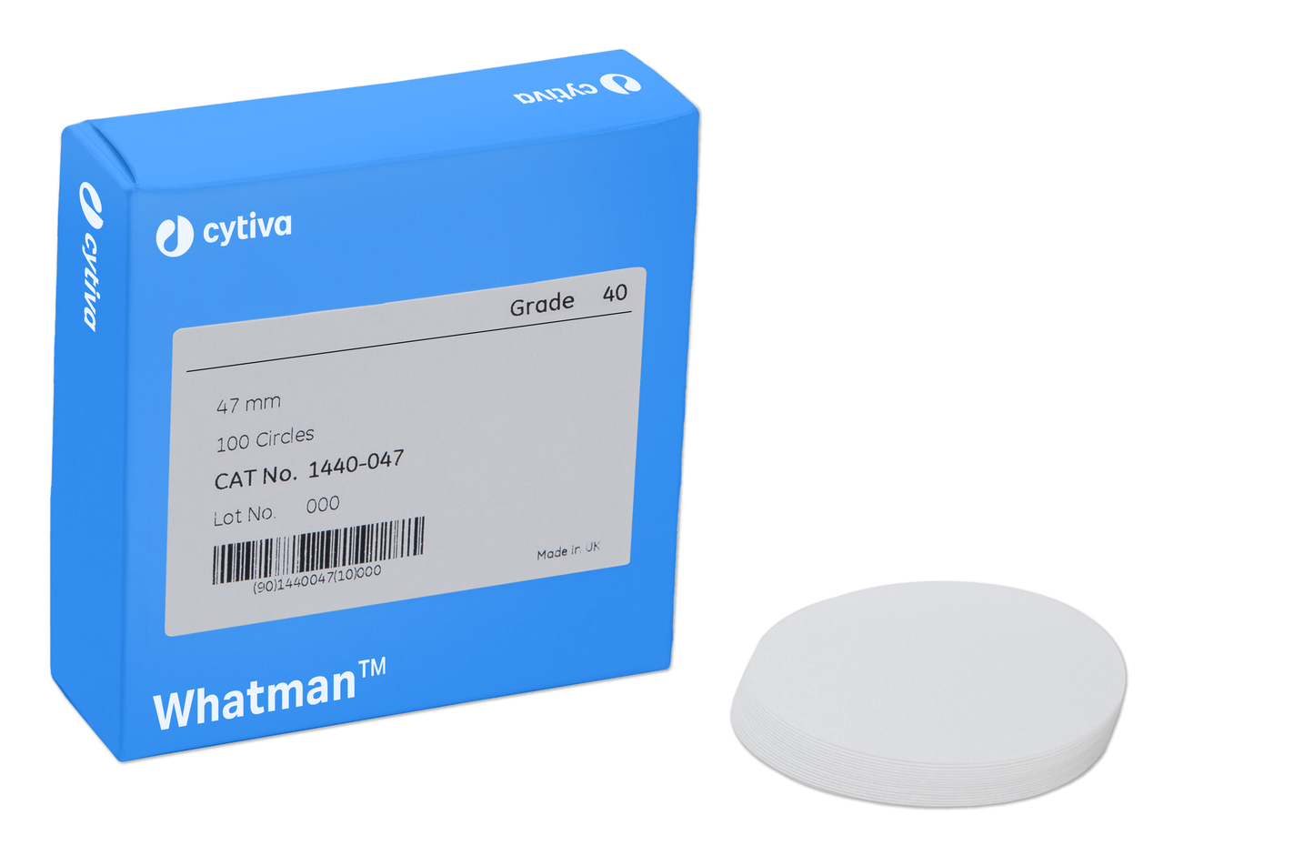Whatman Grade 40 Ashless Filter Paper for Pollution Analysis, 42.5 mm circle 100/pk