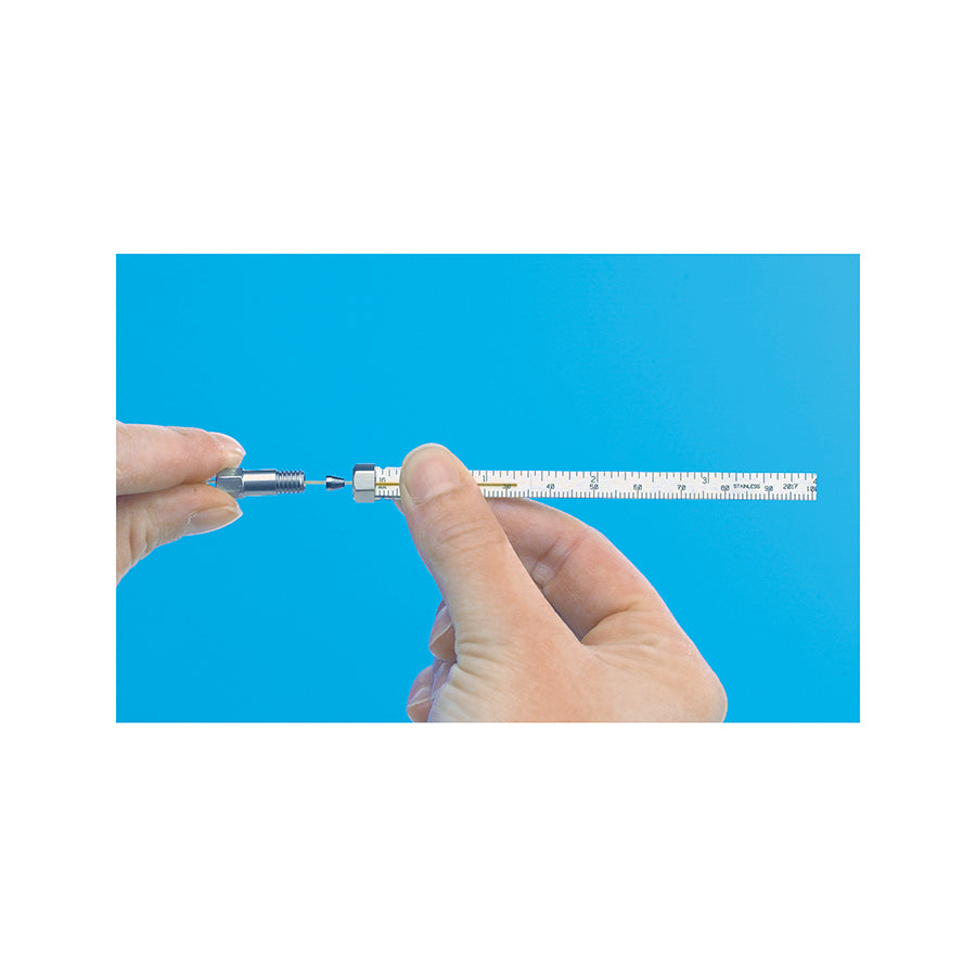 Capillary Installation Gauge for Agilent-style fittings, for Agilent, Thermo 1300/1310, and Perkin Elmer 590/690 GCs