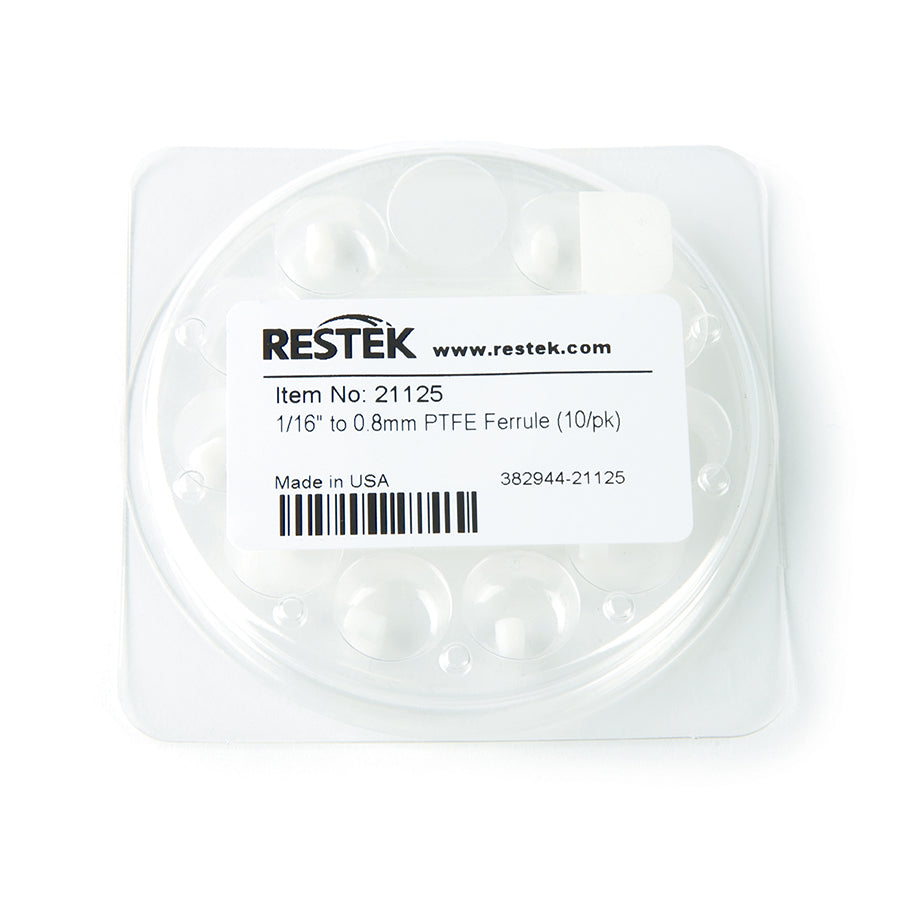 Ferrule, PTFE 1/16" x 0.8 mm, 10/pk