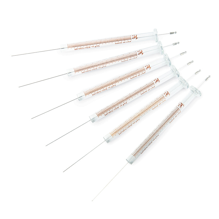 Syringe, Hamilton 75 (5uL/ASN/26s/1.71"/Agilent), Standard Microliter for Agilent Autosampler, 6/pk