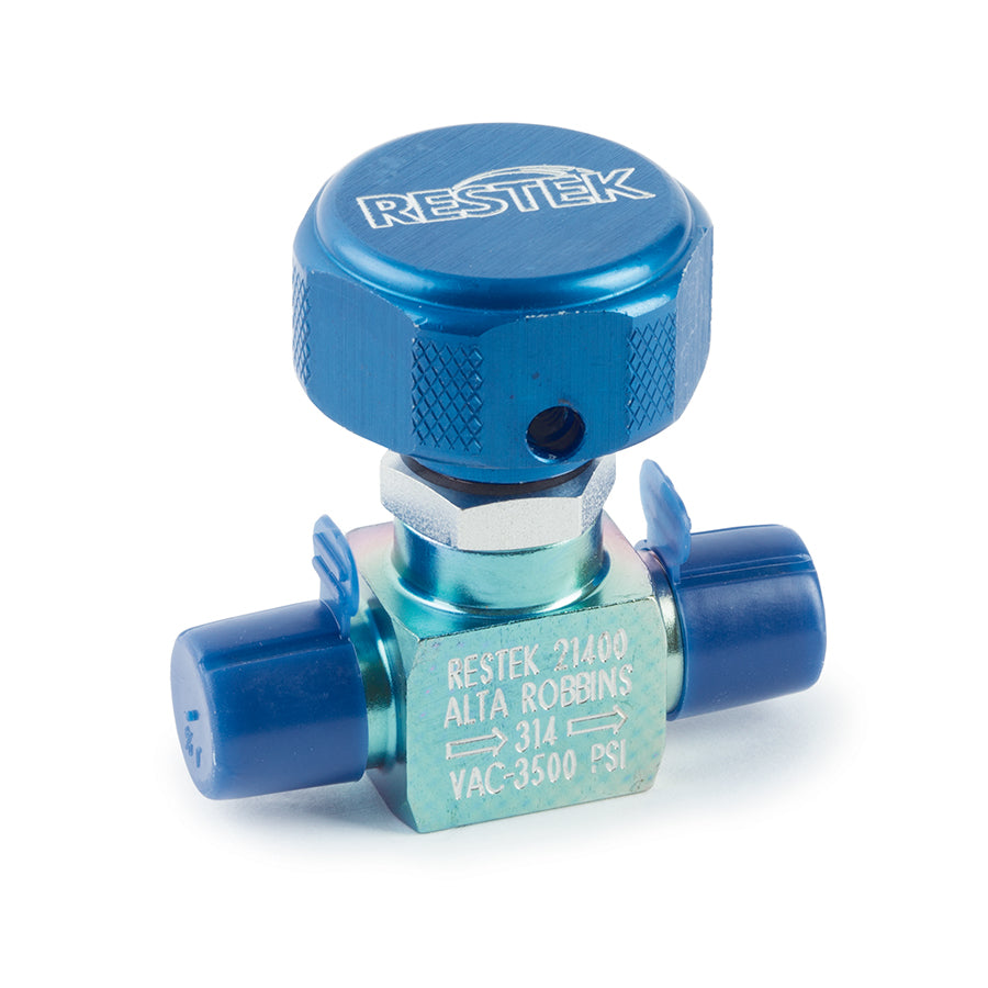 Sample Cylinder Valve, 1/4" Male NPT x 1/4" Male NPT, 3500psig DOT pressure rating, Sulfinert Treated
