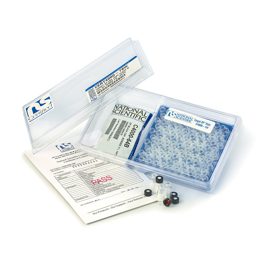 Unassembled 2 mL Clear Vial w/Marking Spot and Bonded PTFE/Silicone Septa, 100/pk