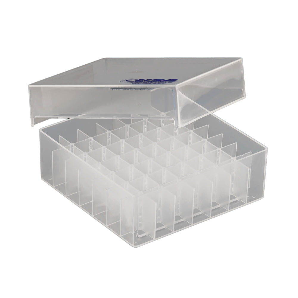 Polypropylene 49-Place Box, Natural, 5 1/8 In L x 5 1/8 In W x 2 In H, 5/Pack