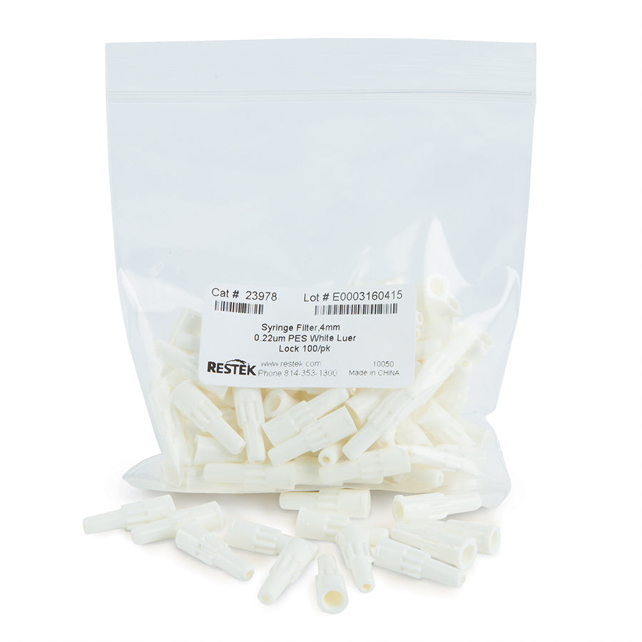 4 mm Syringe Filter, 0.22um, PES, white, 100/pk