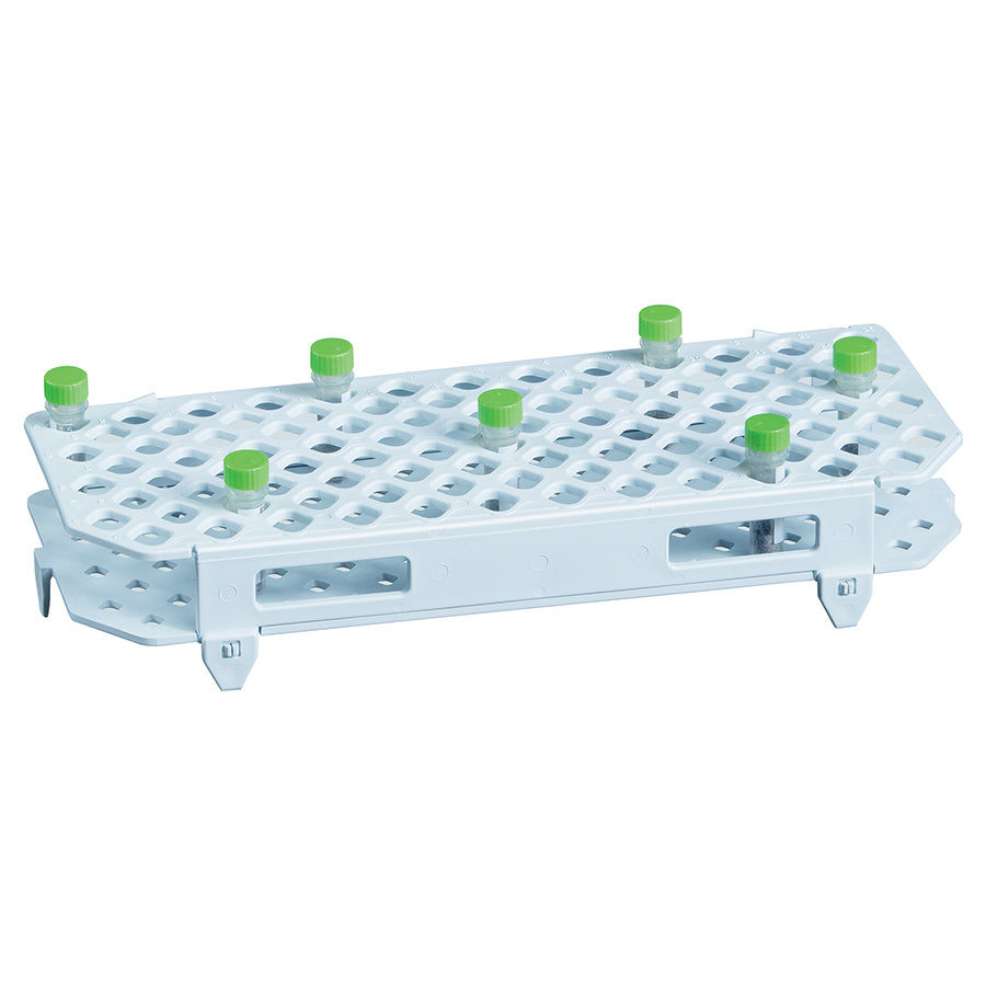 Q-sep Tube Rack for 2mL Centrifuge Tube, Holds 100, Polypropylene, White