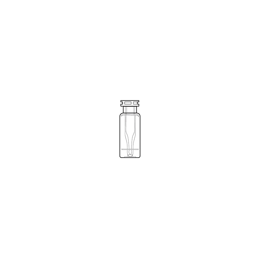 2.0 mL Crimp-Top Plastic Vial with 100 μL Glass Insert, 100/pk