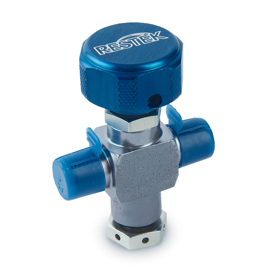 Sample Cylinder Valve, 1/4" Male NPT x 1/4" Male NPT w/1,800 psi Rupture Disk, 3500psig DOT pressure rating, Sulfinert Treated