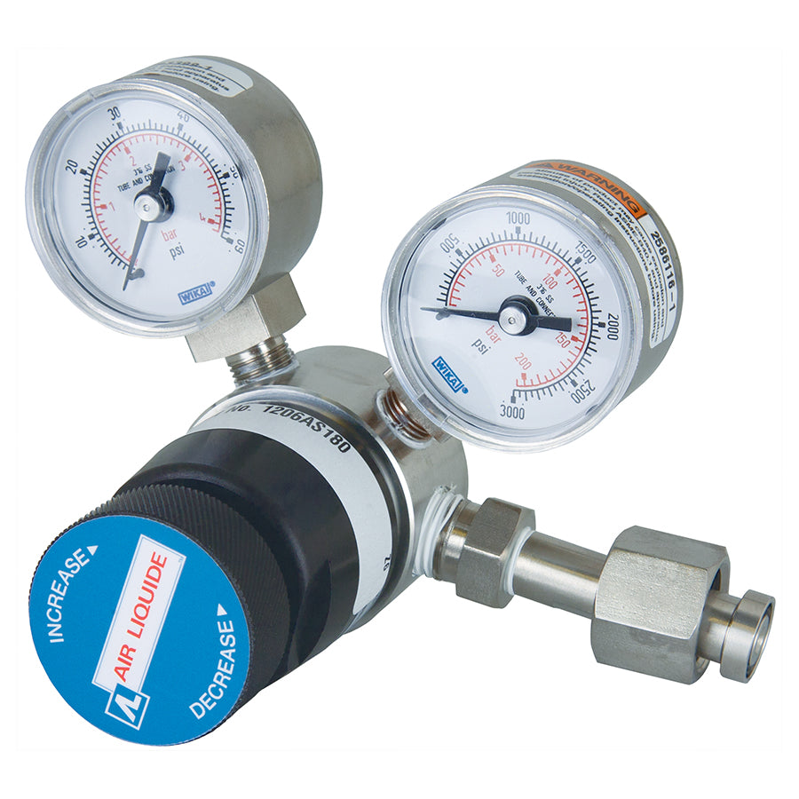 Regulator, Airgas, Stainless Steel single stage VOC regulator, CGA-180 (1-30 psig)