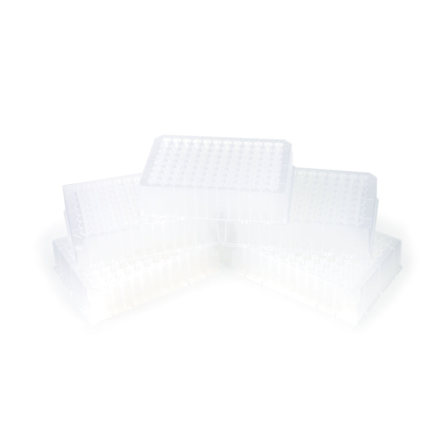 96-Well Plates, 1.3mL, Non-Sterile, Round Well, Round Bottom, 5/pk