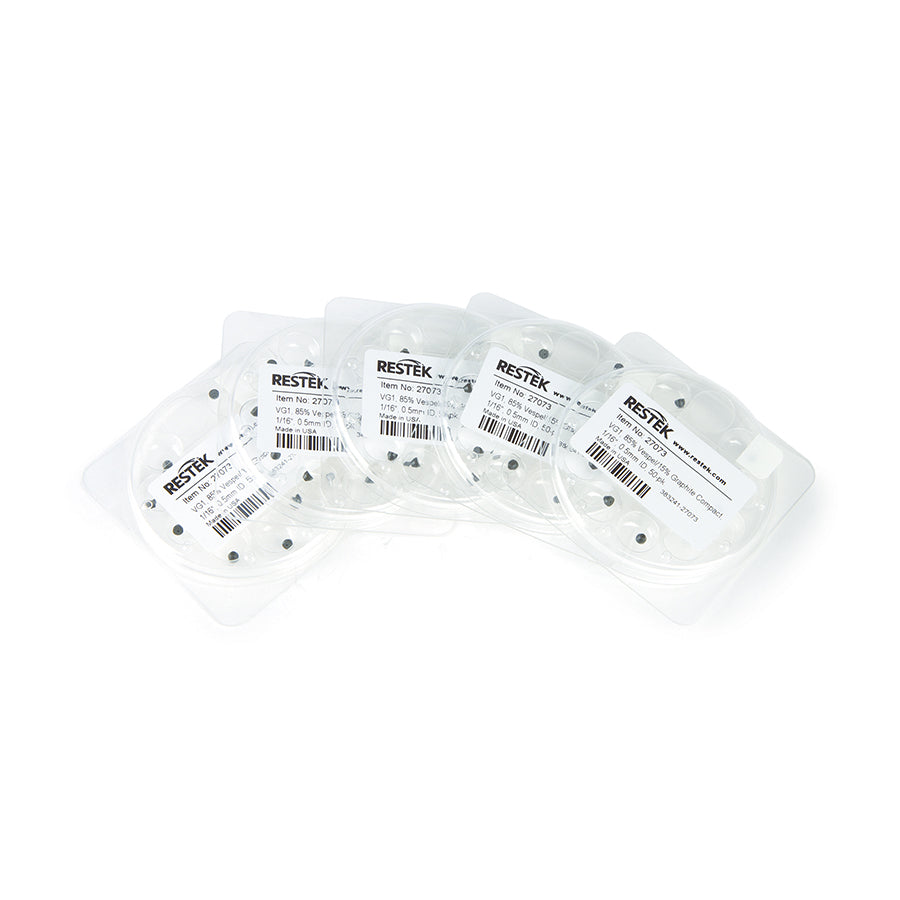 Ferrule, Vespel/Graphite, VG1, 85% Vespel/15% Graphite Compact, 1/16", 0.5 mm ID, 50/pk