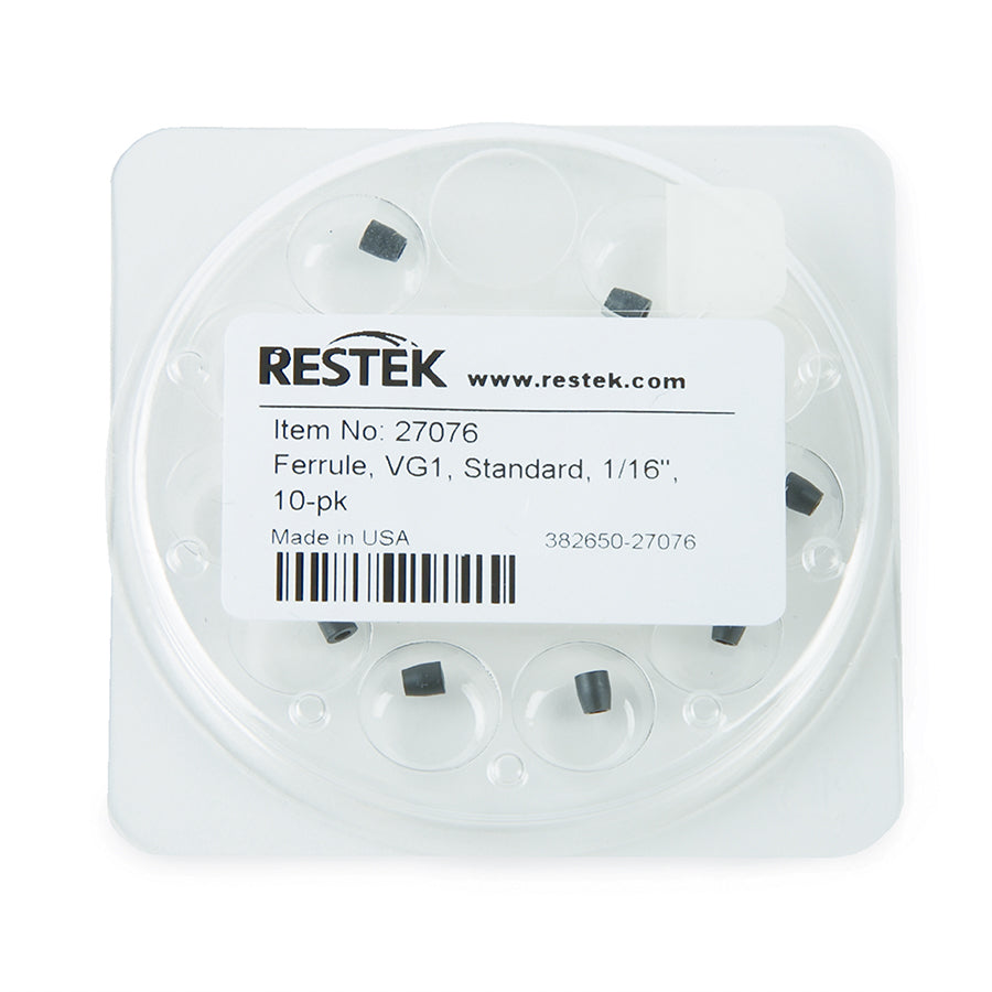 Ferrules, Capillary, Standard for 1/16" Compression-Type Fittings, VG1, 85% Vespel/15% Graphite, 1/16", 10/pk
