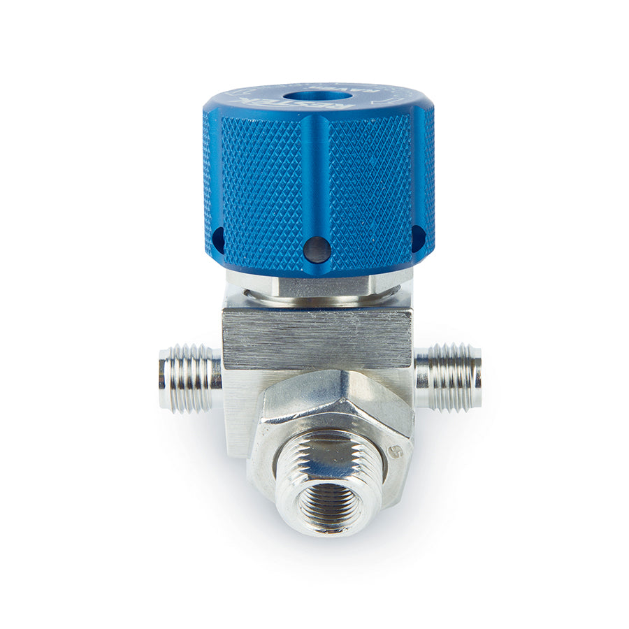 3 Port RAVEn -Siltek SS, 1/4" Diaphragm Valve - Siltek Treated Stainless Steel, for Entech canisters