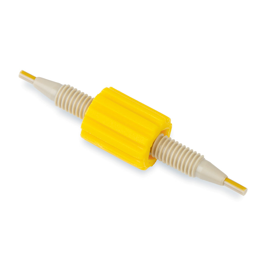 PEEK Column Coupler, 0.17mm Bore, 10-32, yellow, 5,000psi, ea.