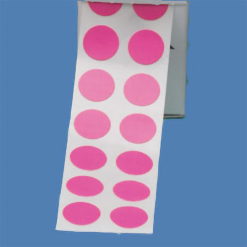 Tough-Spots, Large, Pink Labels For 1.5 mL and 2.0 mL Tubes, 1/2 Inch Diameter, 1000/Roll. For -196C To +80C.