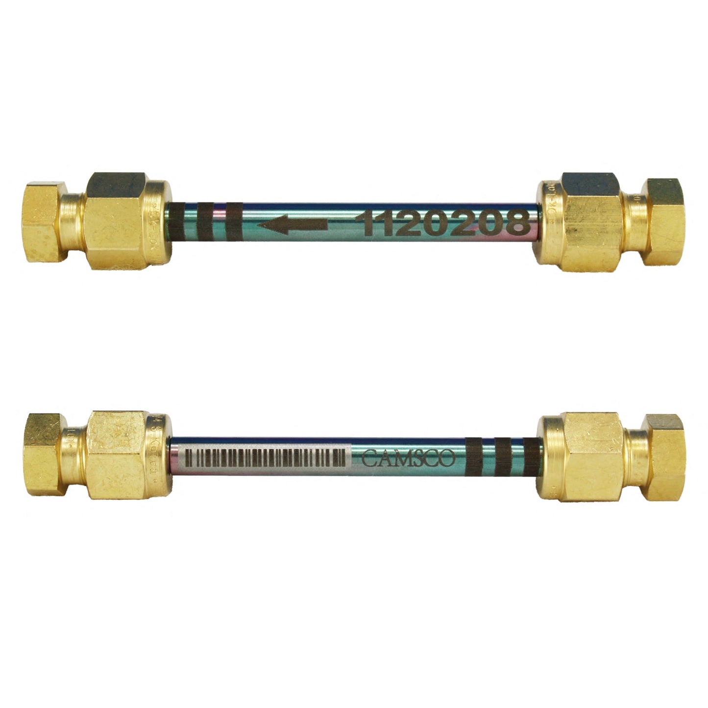 1/4" x 3.5" SilcoNert™(Inert Coated) Stainless Steel Tube, Tenax TA 60/80, Conditioned, Brass Compression Caps, For Perkin Elmer, Markes & Shimadzu, Minimum Order Quantity of 10