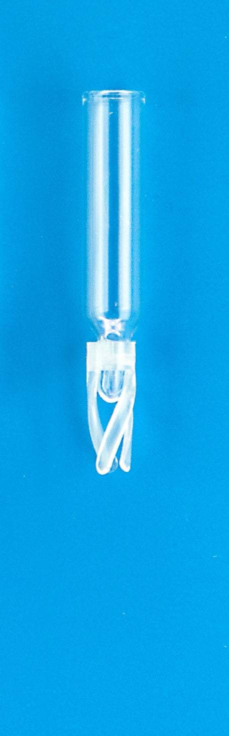 250 μL Glass Big Mouth Conical Limited Volume Insert, 6 x 29 mm, Precision-Formed Mandrel Interior, with Bottom Spring