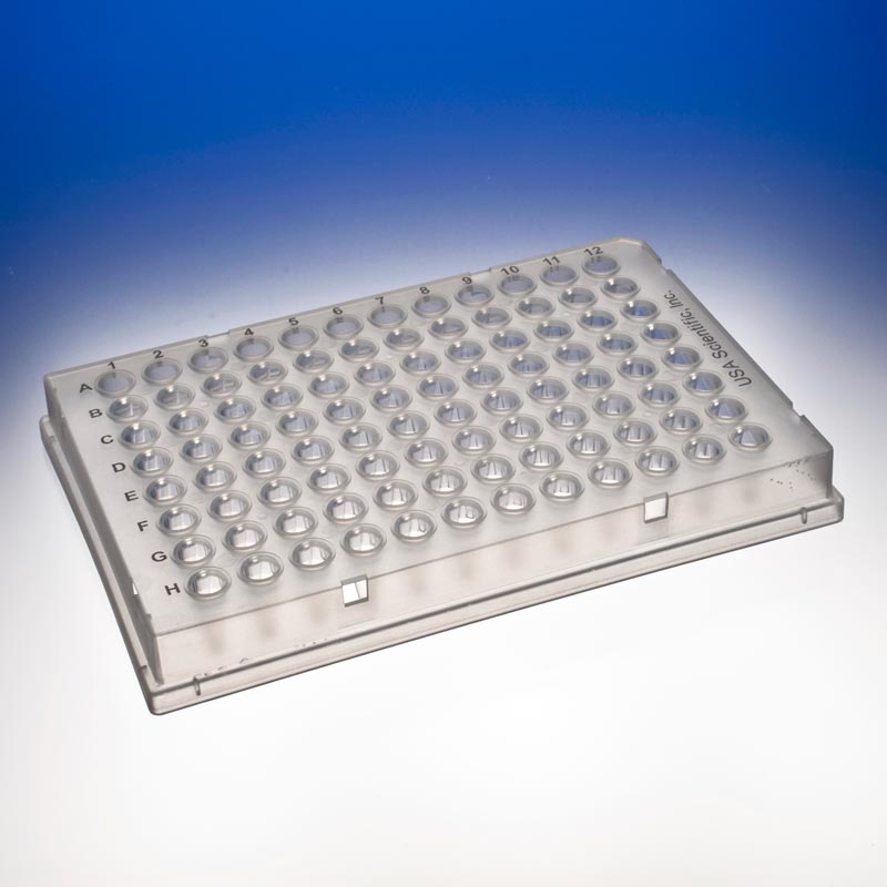 TempPlate® Full-Skirted Polypropylene 0.1 mL 96-Well PCR Plate, Low Profile, Natural, 10/pk