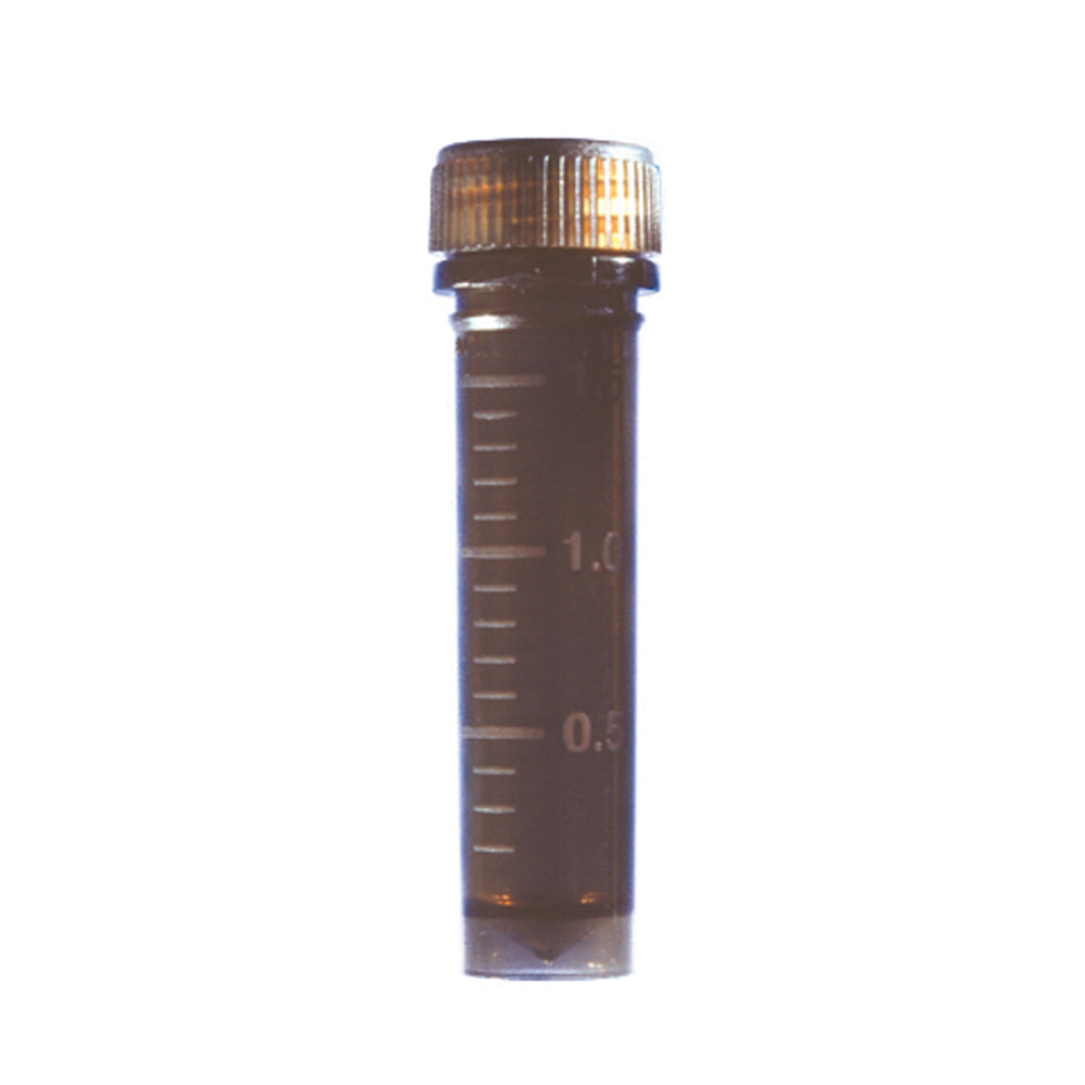 0.5 mL Self-Standing Screw Cap Microcentrifuge Tube, Amber with Amber Cap, 500/Pack