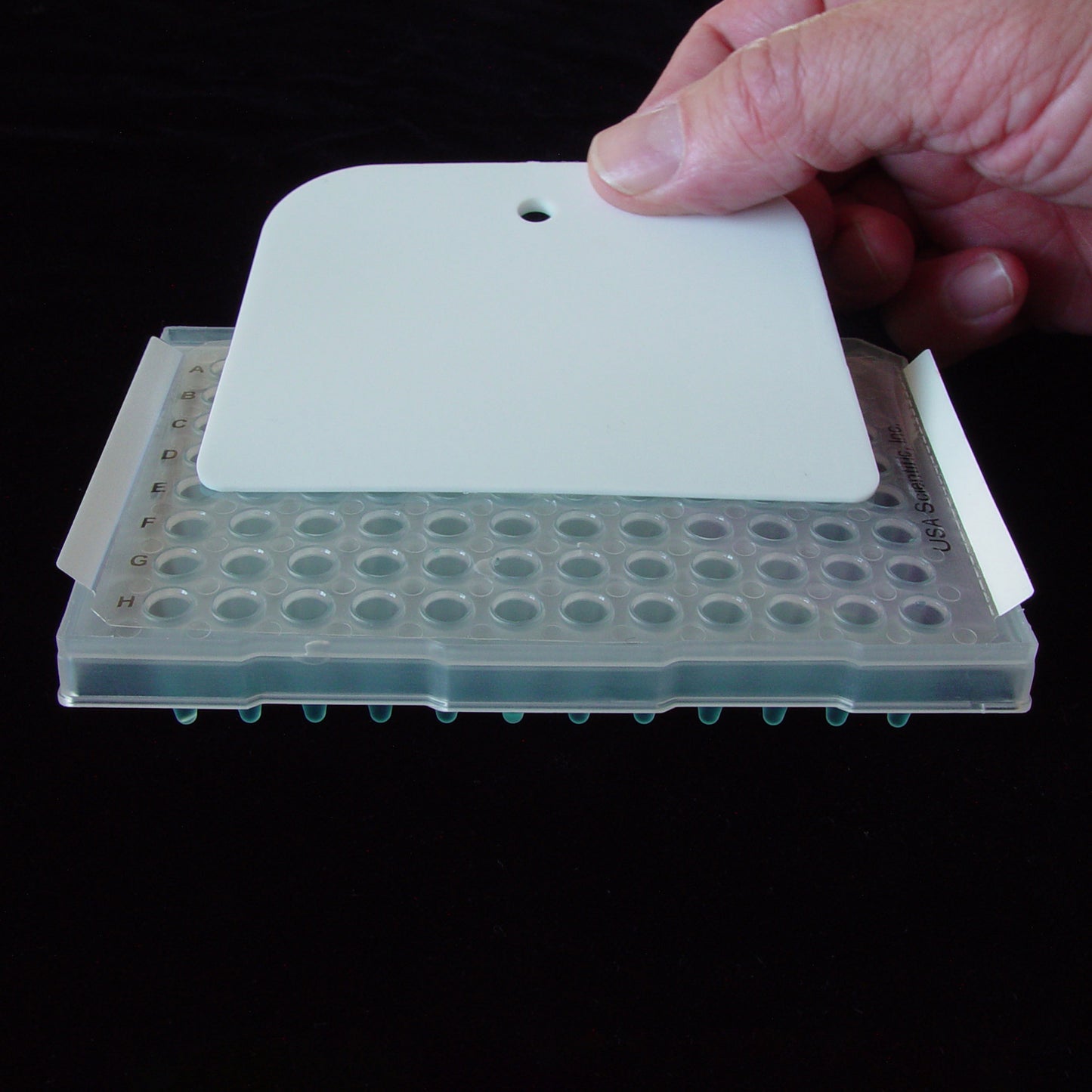 TempPlate® XP Inset Cut Polyester Plate Sealing Film with Extra Strong Adhesive, -40C To +120C, Non-Sterile, 100/Box
