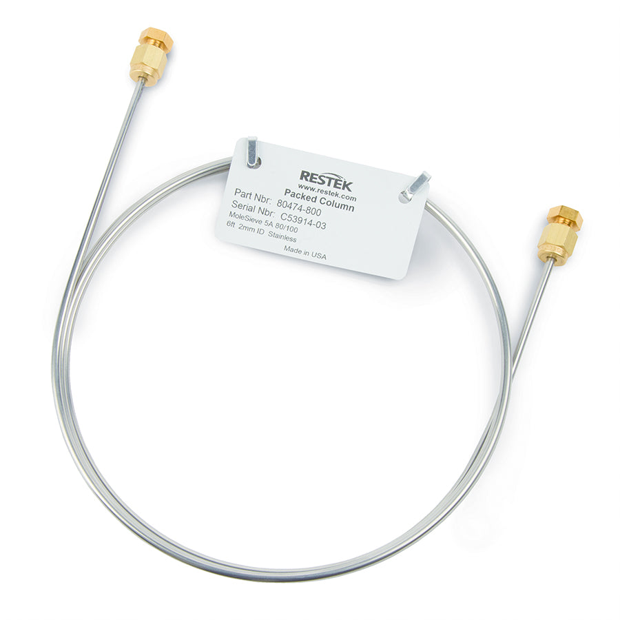 Packed Column, Molesieve 5A 80/100 6', 2mm ID, Stainless, General Configuration, Non-returnable, Non-refundable