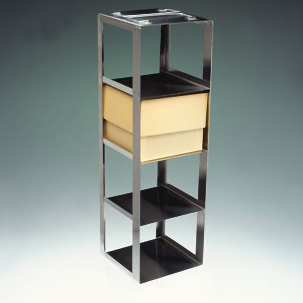 4-Place (1 Long x 4 High) Chest Freezer Rack For 4 3/4 In H Boxes, 6 In L x 6 1/8 In W x 19 3/4 In H, Stainless Steel