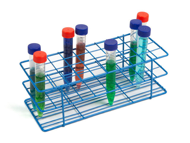 Coated Wire Tube Rack, 16-20mm 4x10 Format, Blue