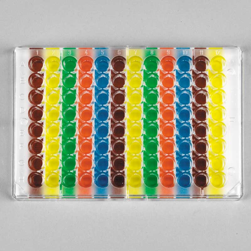 Multi-Color Well Orienter For 96-Well Plates, Vertical Stripes of Color, 2/Pack