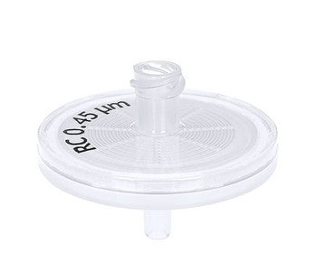 ABLUO® Syringe Filters, 25 mm, RC, 0.45 µm , Female Luer Lock/Male Luer Slip, Transparent, Non-Sterile, PP Housing, 500/pk
