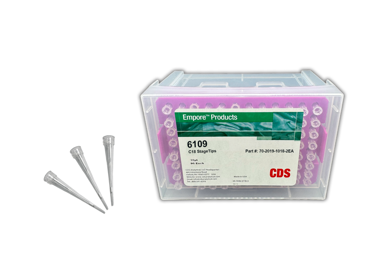 CDS Empore™ 6109 StageTips C18 bonded silica, 2-layer, 10 µL, 96 tips/pack