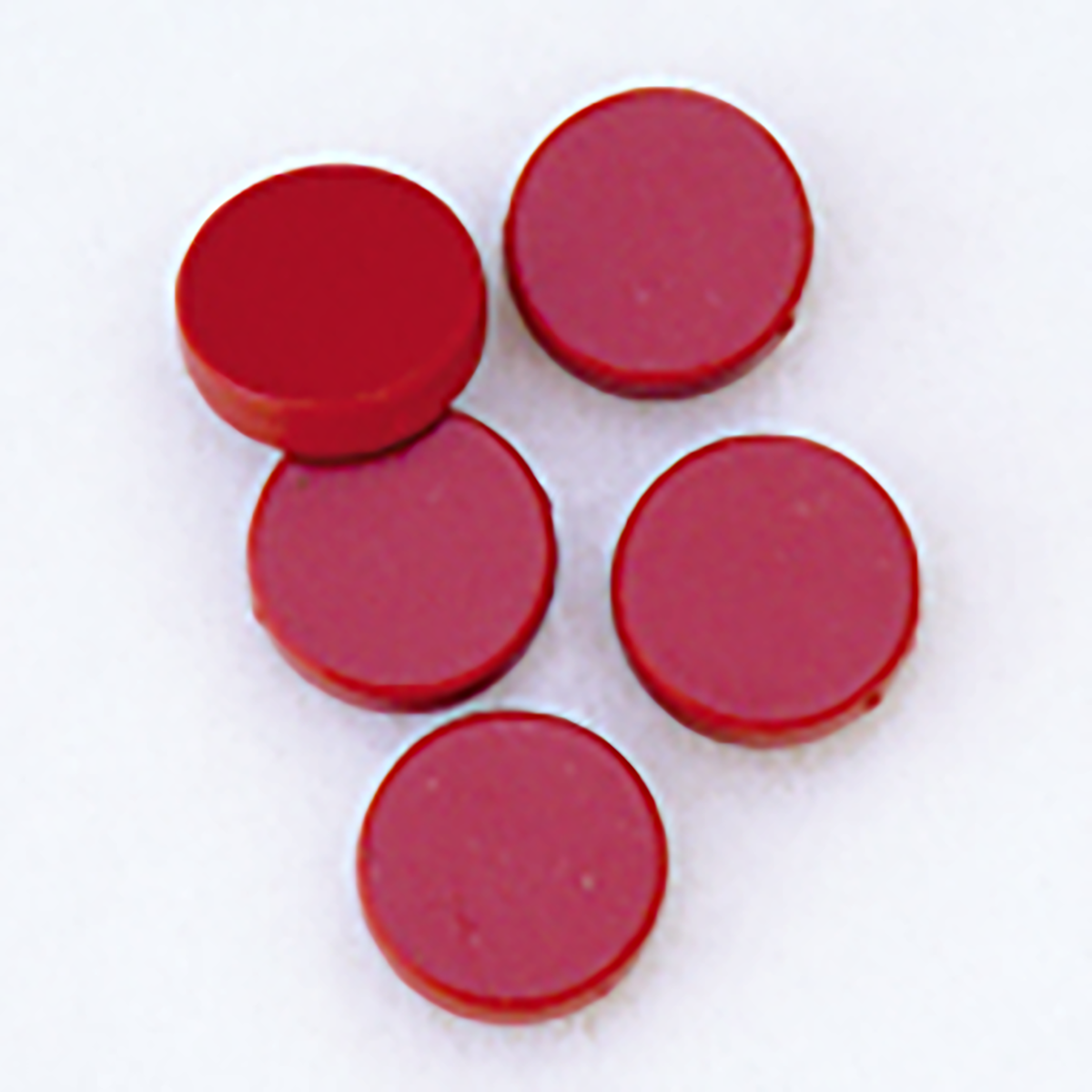 Septa, Chromatherm, 9.5 mm, Red High Temp Low Bleed Silicone, Minimum Order Quantity of 10 Packages
