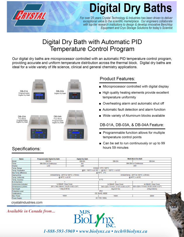 Crystal Digital Dry Baths