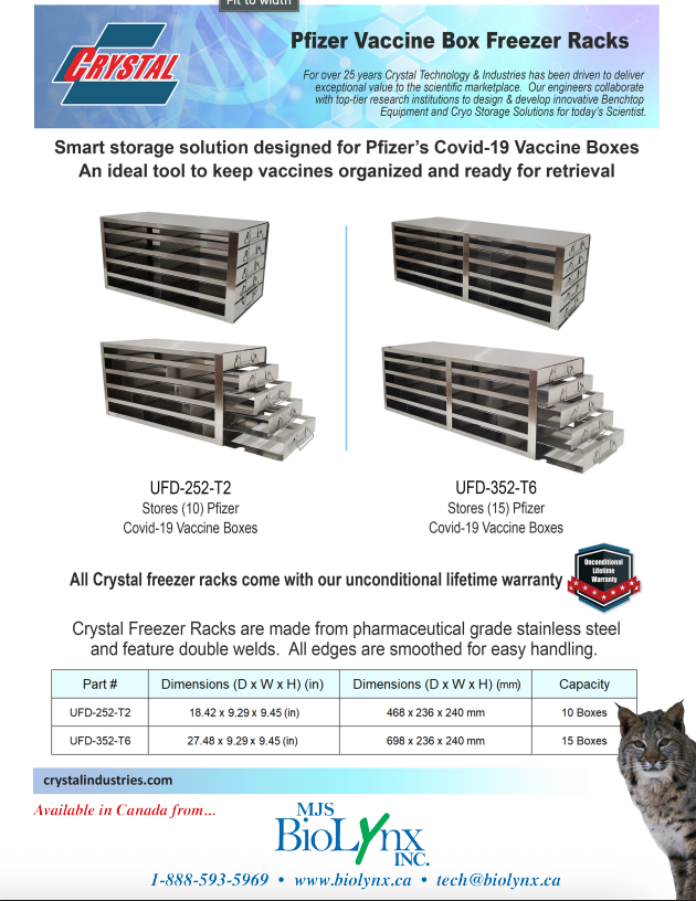 Pfizer Vaccine Box Freezer Racks