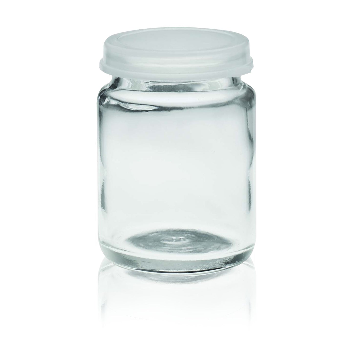 WHEATON® Sample Bottle, 30 mL, 50 x 37 mm, Clear Type III Glass, with LDPE Snap Cap, 72/pk