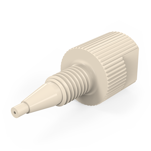 High Pressure PEEK Adapter, M6 female to 10-32 male