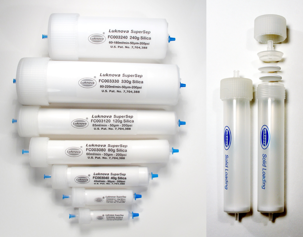 SuperSep™ High Performance Flash Columns, Silica, 120 g, 25 µm, 6/pk