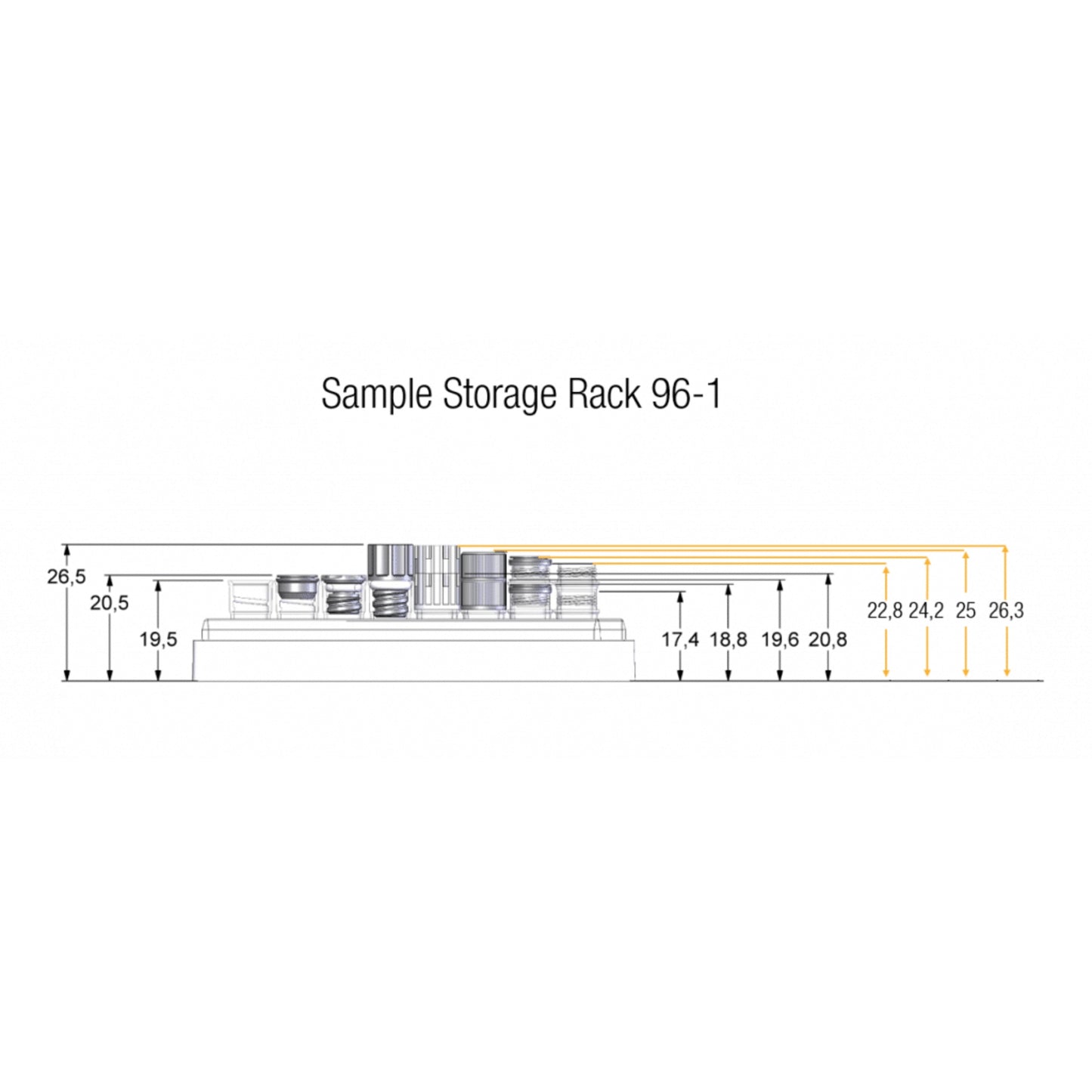 0.40 mL 2D Data-Matrix coded Screw Cap tubes with External Thread V-bottom Precapped with Grey Screw Cap IG in Micronic 96-1 Rack with high cover (Barcoded A1-H1 side), 4 x 10 racks