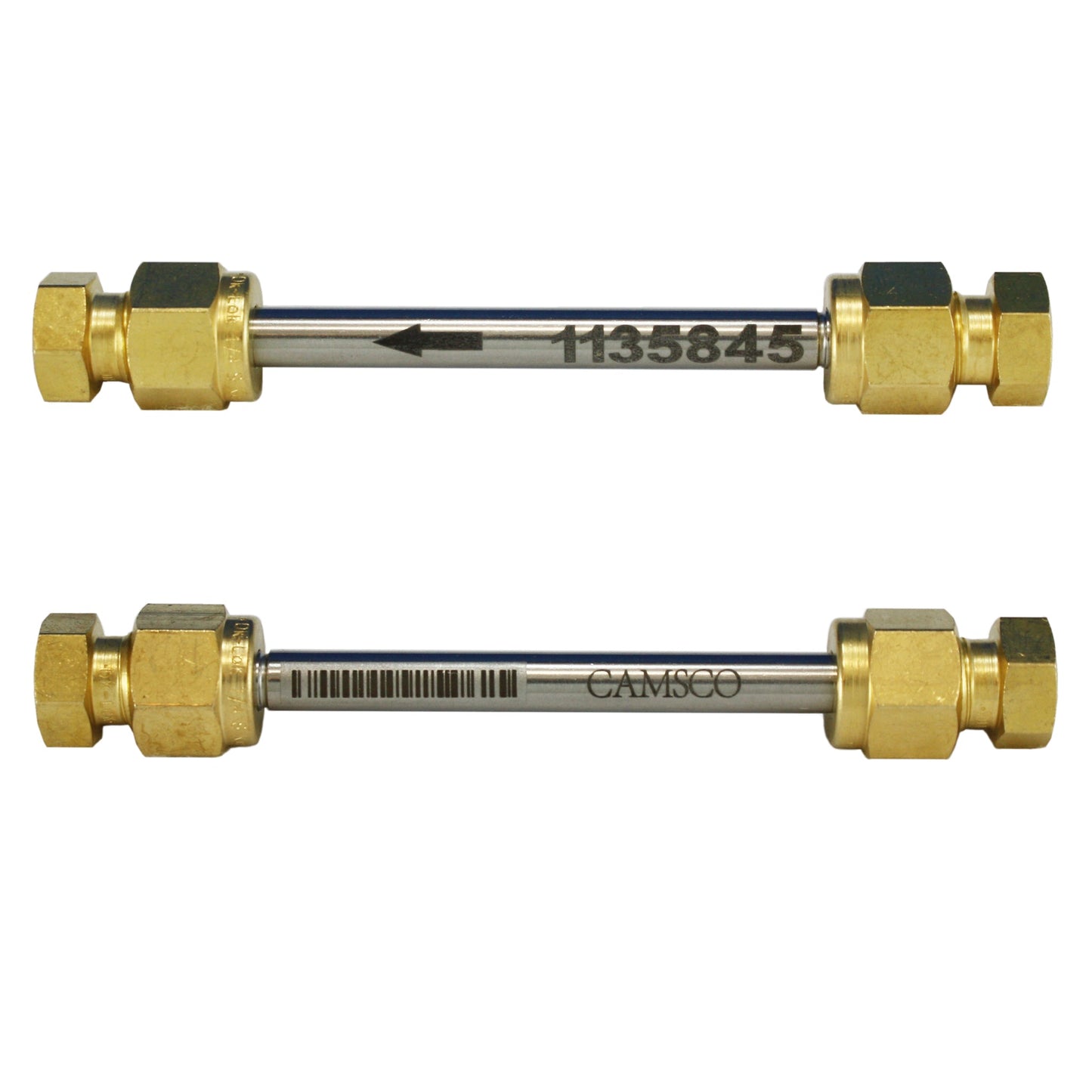 1/4" x 3.5" Stainless Steel Tube, Soil Vapour Intrusion Sorbent: Carbograph 2 60/80 Carbograph 1 60/80 / Carboxen 1003 40/60, Unconditioned, Brass Compression Cap, For Perkin Elmer, Markes & Shimadzu, Minimum Order Quantity of 10