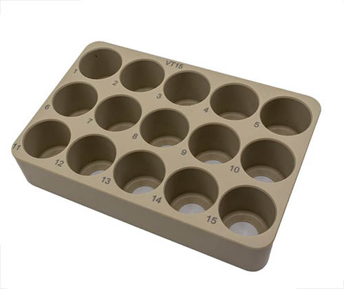 Sample Rack for PAL3, 15-Position x 10 mL in Microtiter Format, Metal, 3/pk