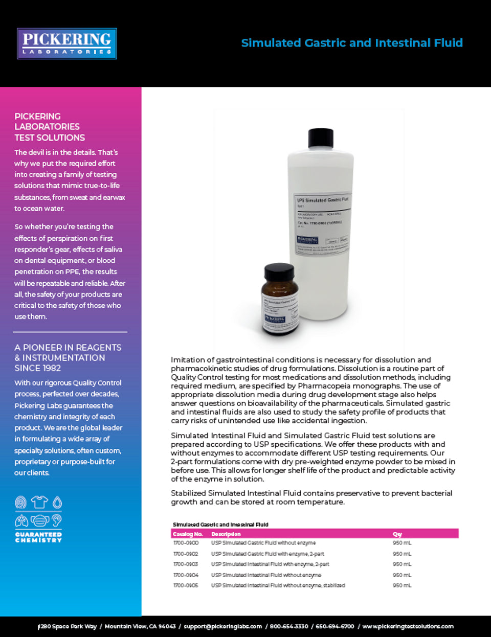 Simulated Gastric and Intestinal Fluid