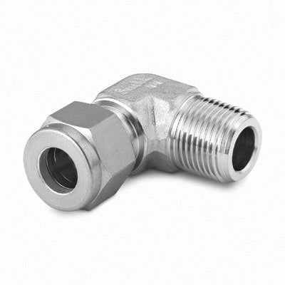 Stainless Steel Swagelok Tube Fitting, Male Elbow, 6 mm Tube OD x 1/4" Male NPT