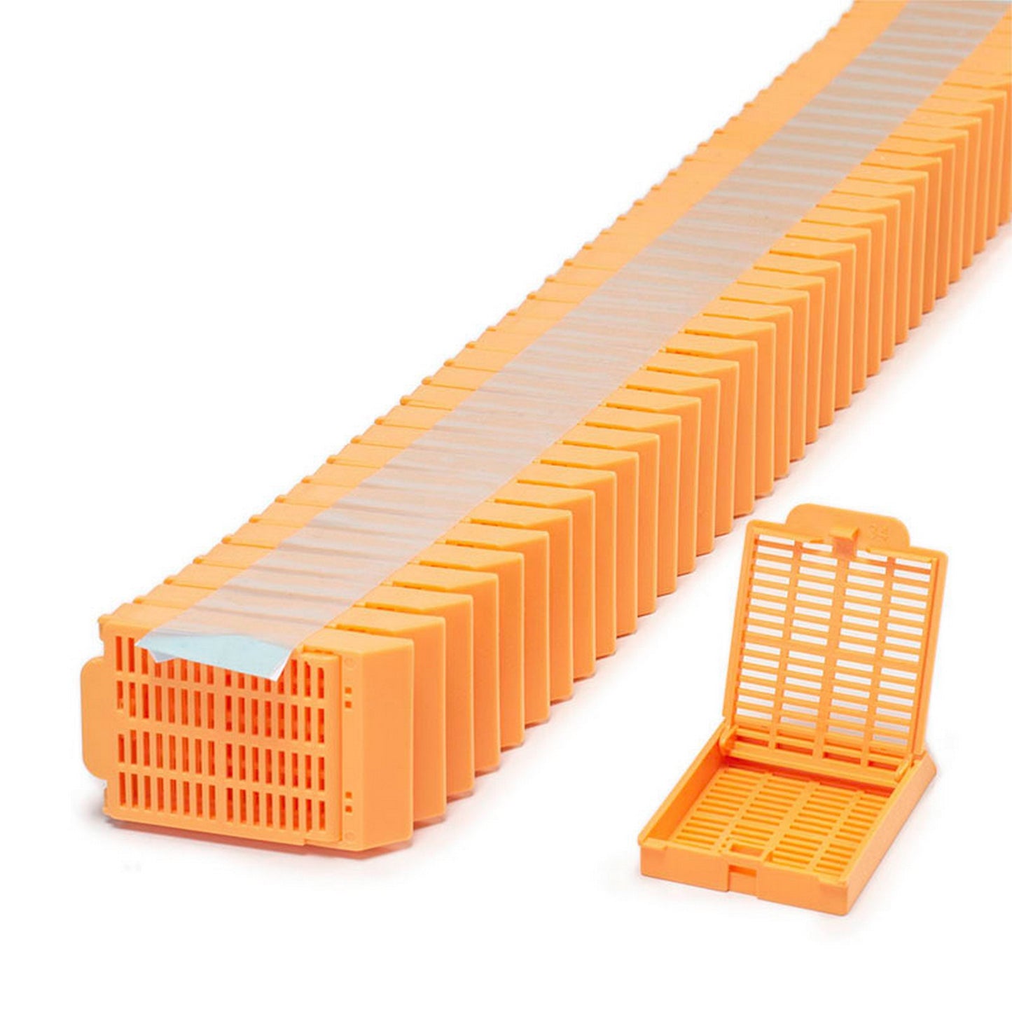Histosette® II Tissue cassettes in QUICKLOAD™ Stack (taped), Peach