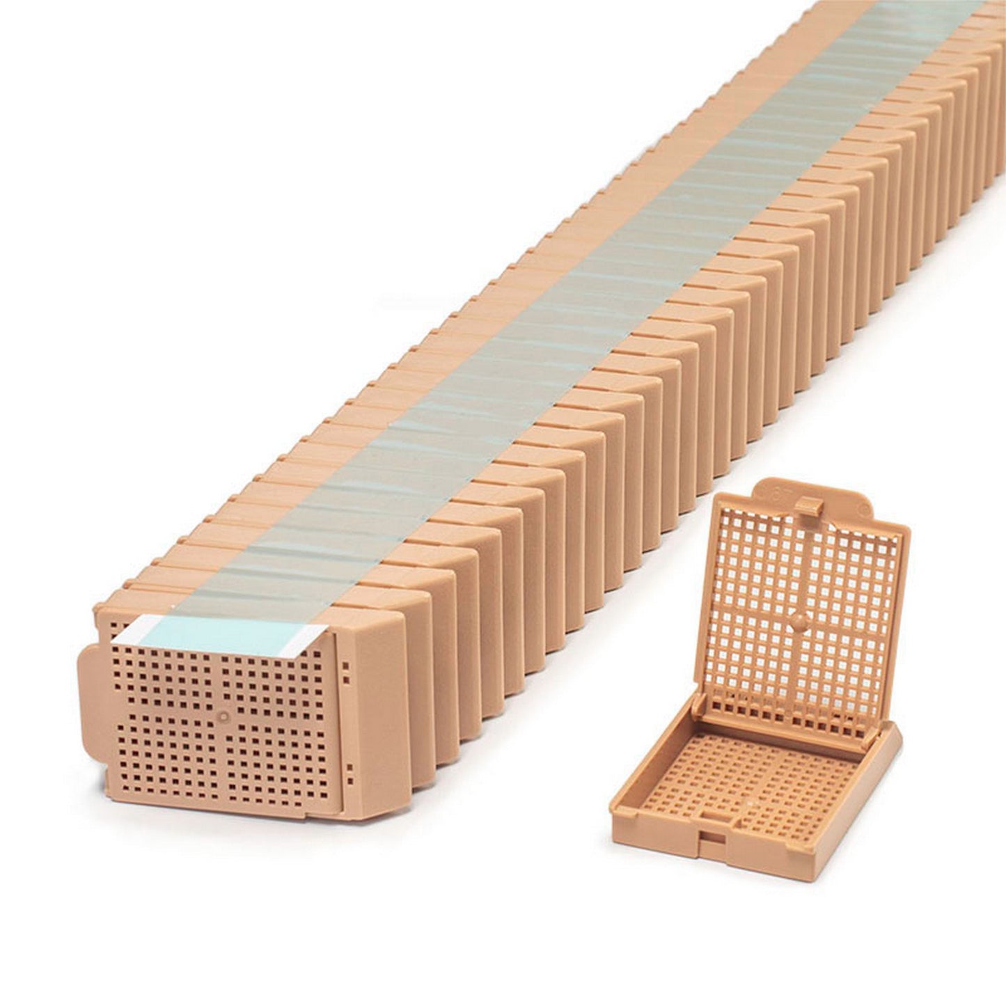 Histosette® II Biopsy cassettes in Quickload™ Stack (Taped), Tan
