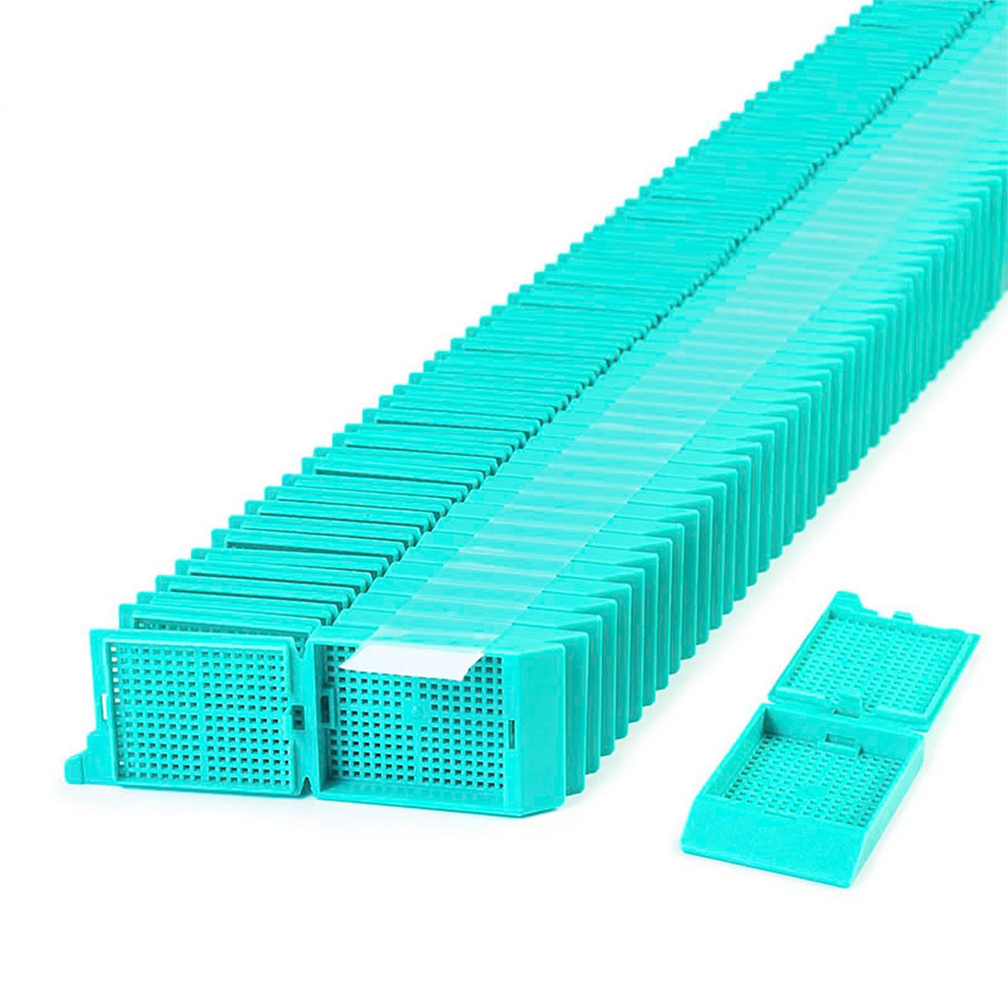 Unisette™ Biopsy cassettes in Quickload™ Stack (Taped), Aqua