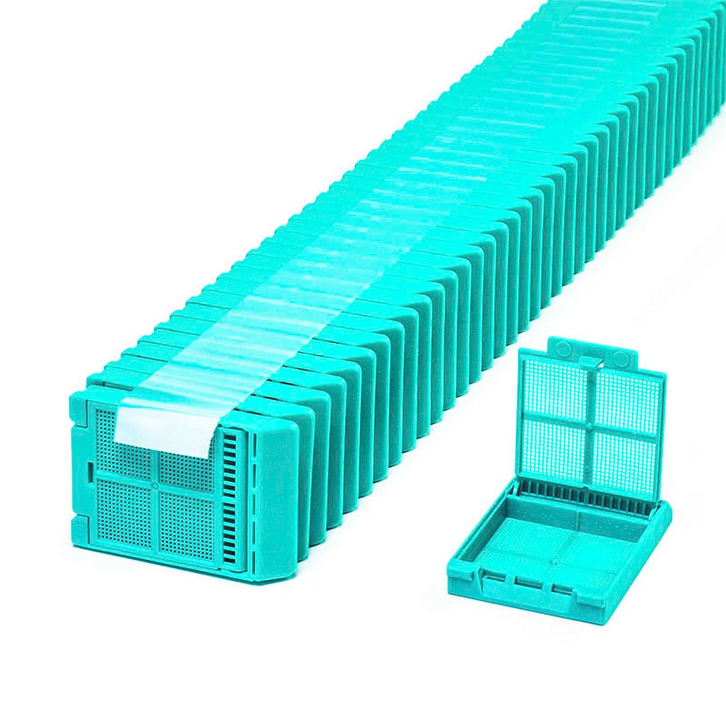 Micromesh™ Biopsy cassettes in QuickLoad™ stack (tape), Aqua