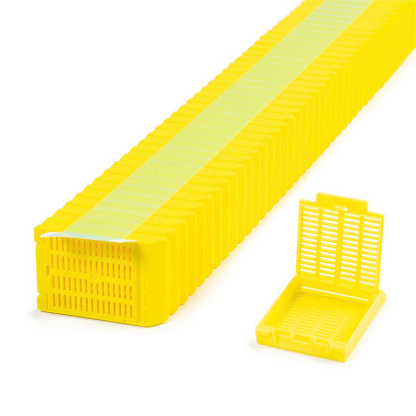 Slimsette™ Tissue cassettes in QuickLoad™ Stacks (taped), Yellow