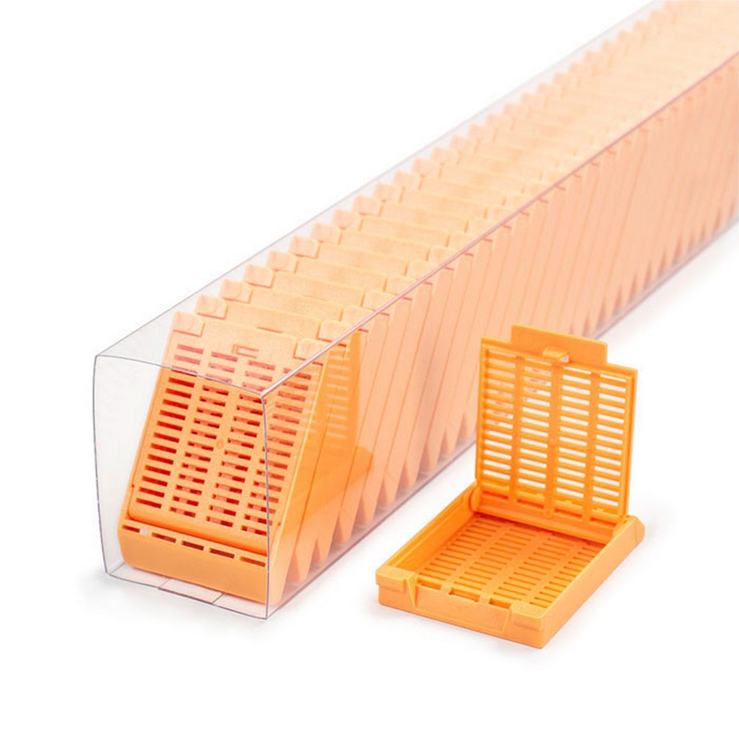 Slimsette™ Tissue cassettes in QuickLoad™ Sleeves, Peach