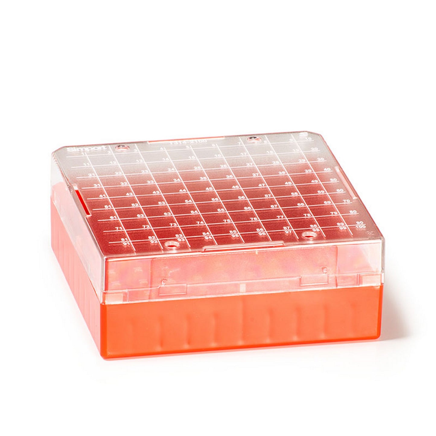 Cryostore™ Storage Boxes for 100 cryogenic vials of 1 to 2 ml sizes, Red