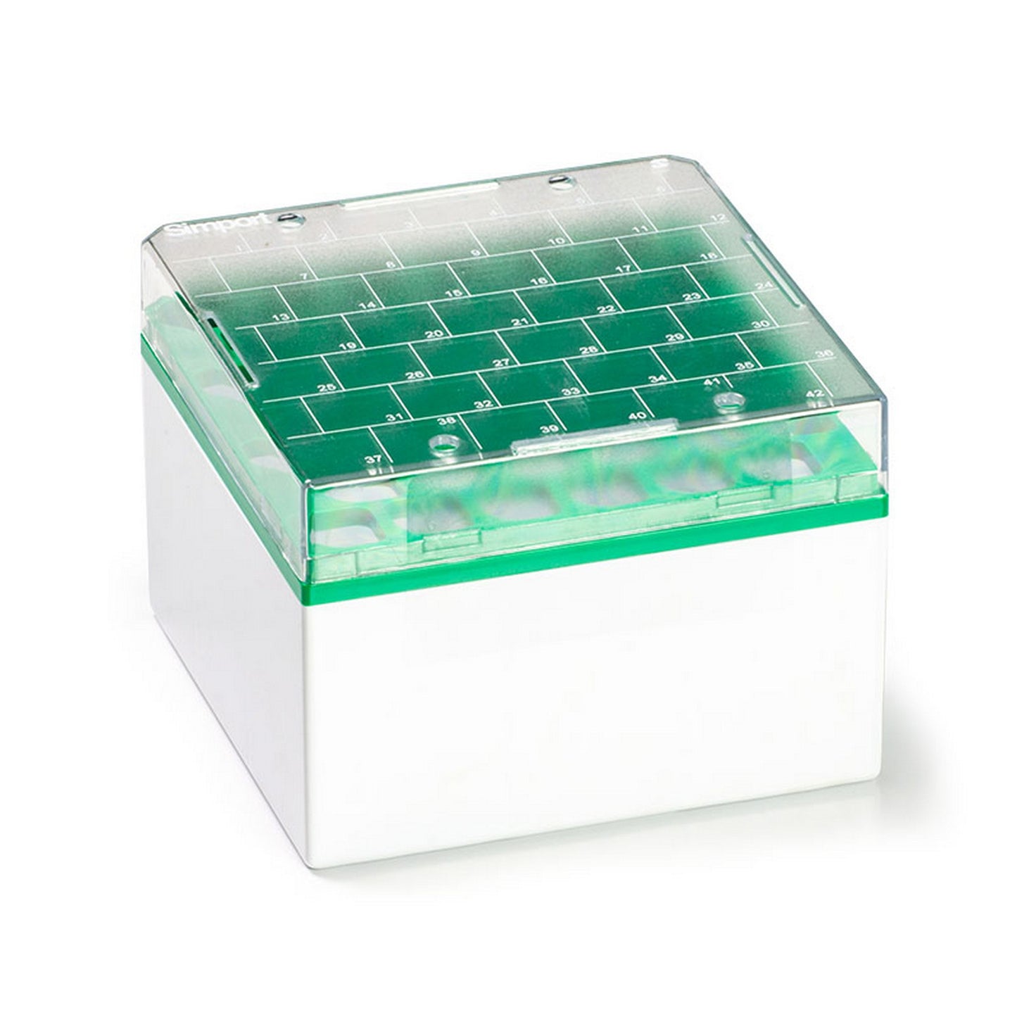 Cryostore™ Storage Boxes for 42 cryogenic vials of 10 ml size, Green