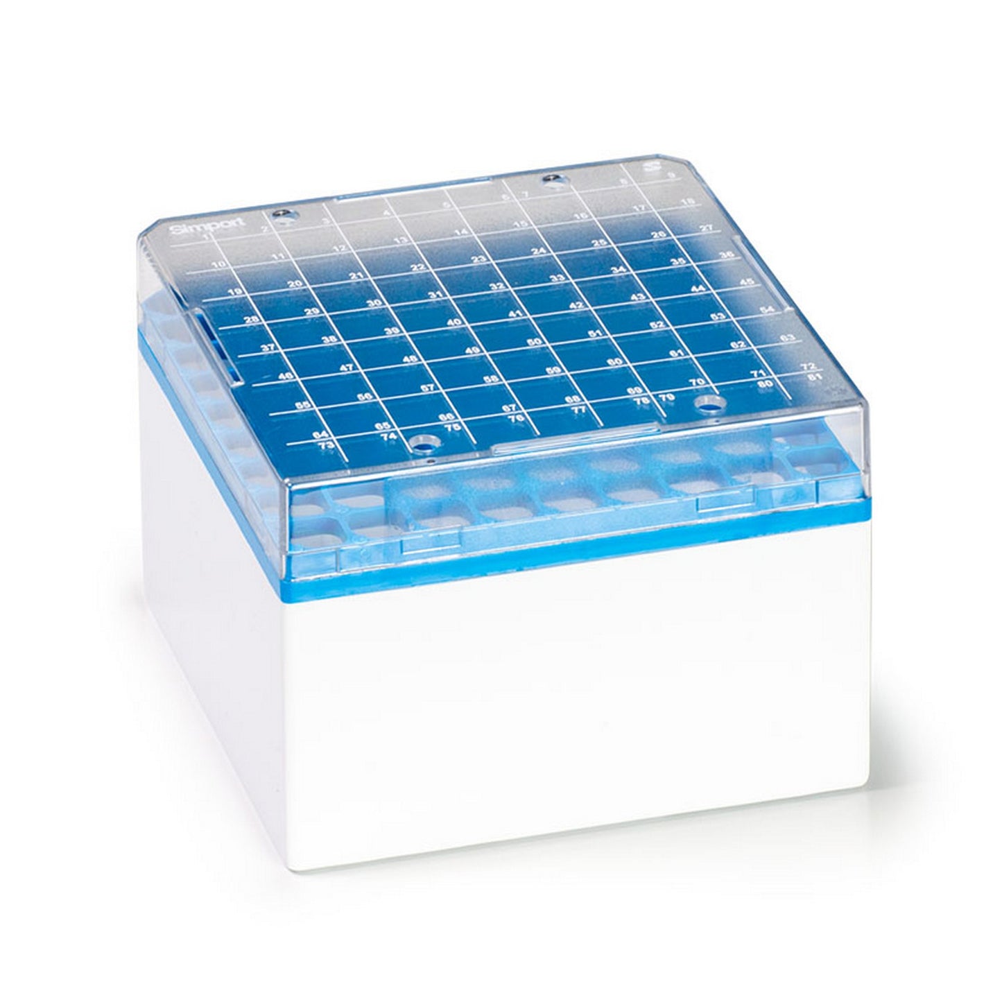 Cryostore™ Storage Boxes for 81 cryogenic vials of 3 to 5 ML, Blue